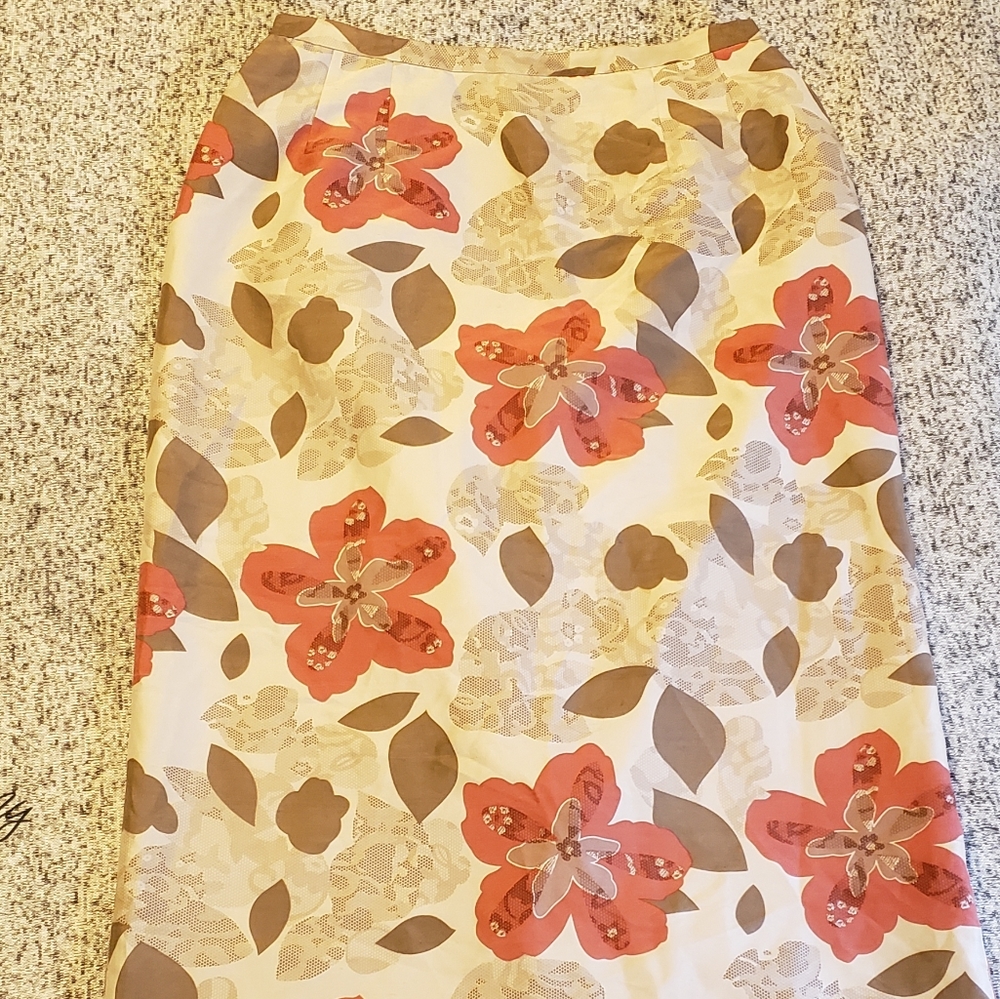 Silk long skirt